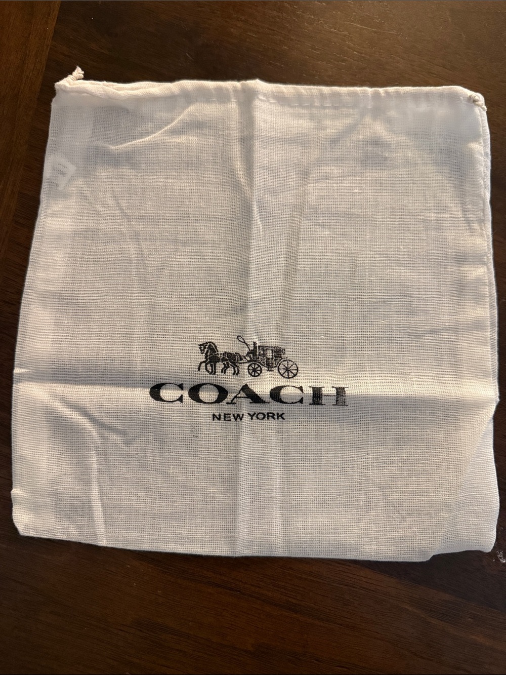 COACH New York White Logo Dust Bag